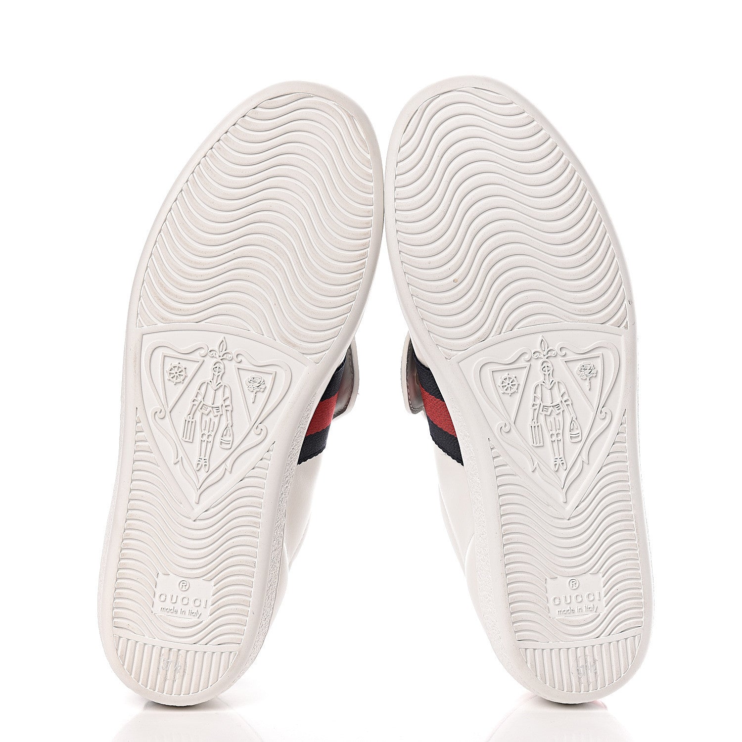 Gucci Calfskin Ayers Web Blind for Love Embroidered Womens Ace Sneakers 37.5 White 6 of 12