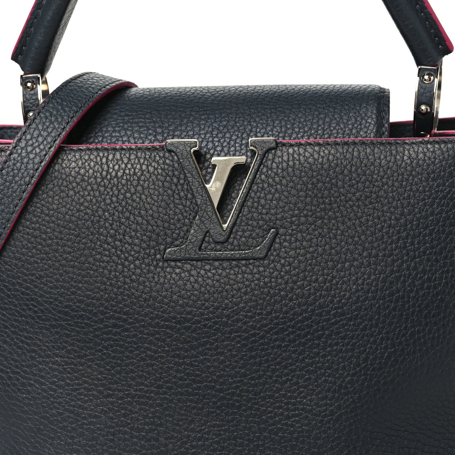 Louis Vuitton Taurillon Capucines PM Cobalt Fuchsia Cobalt Fuchsia 7 of 9