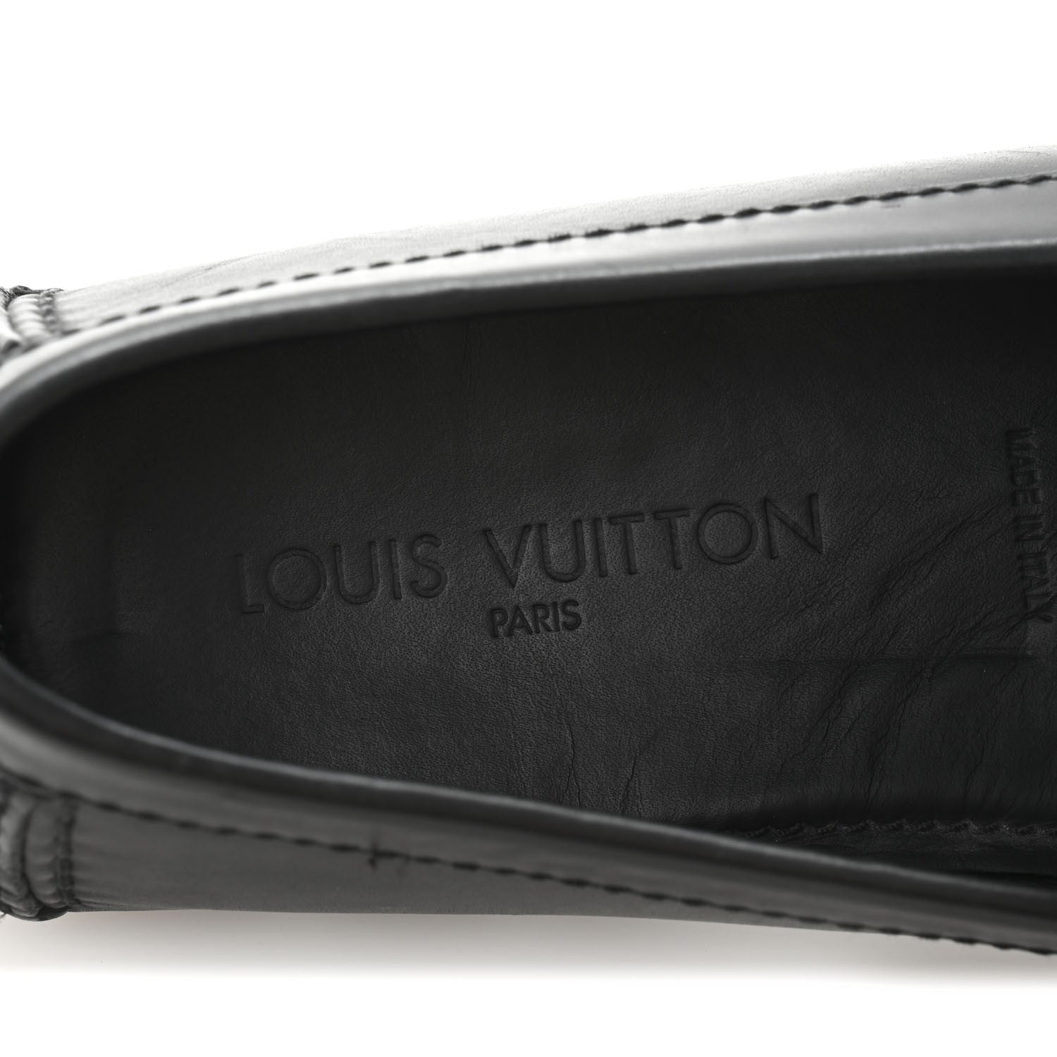 Louis Vuitton Calfskin Mens Monte Carlo Shoe Moccasin Loafers 11 Black 7 of 10