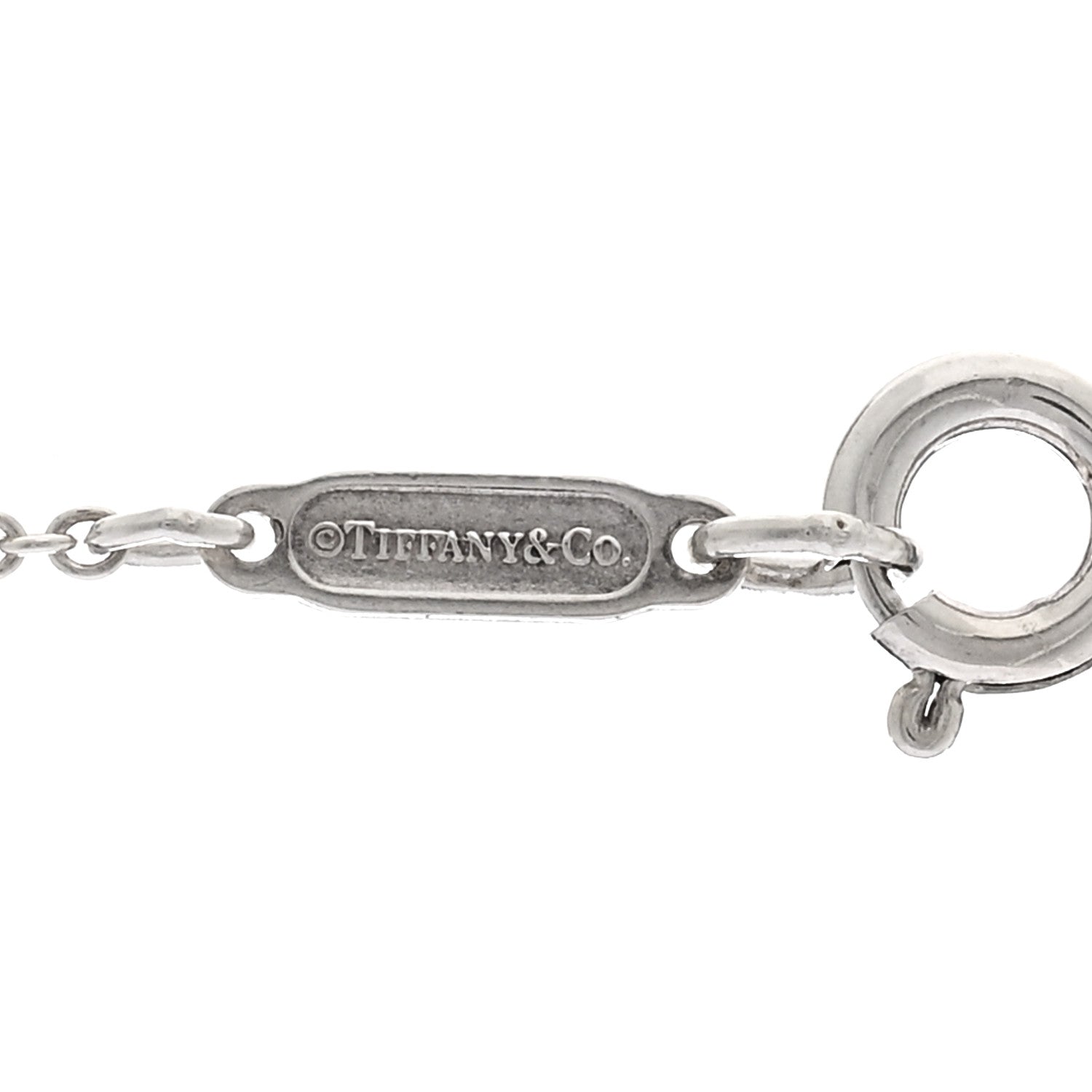 Tiffany Sterling Silver Mini Oval Key Pendant Necklace 4 of 5