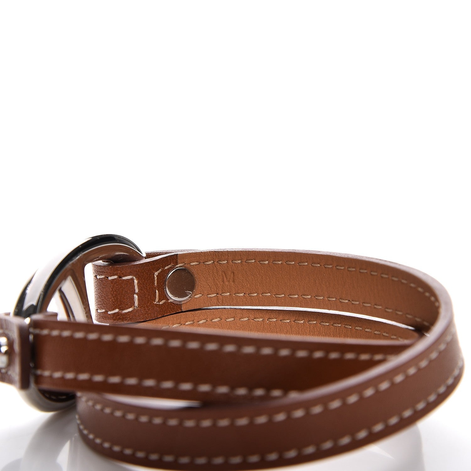 Hermes Natural Tadelakt Granville Double Tour Bracelet M Fauve 6 of 6
