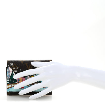 Louis Vuitton Monogram 2023 Christmas Animation Alpine Victorine Wallet Wisteria Pink 2 of 6