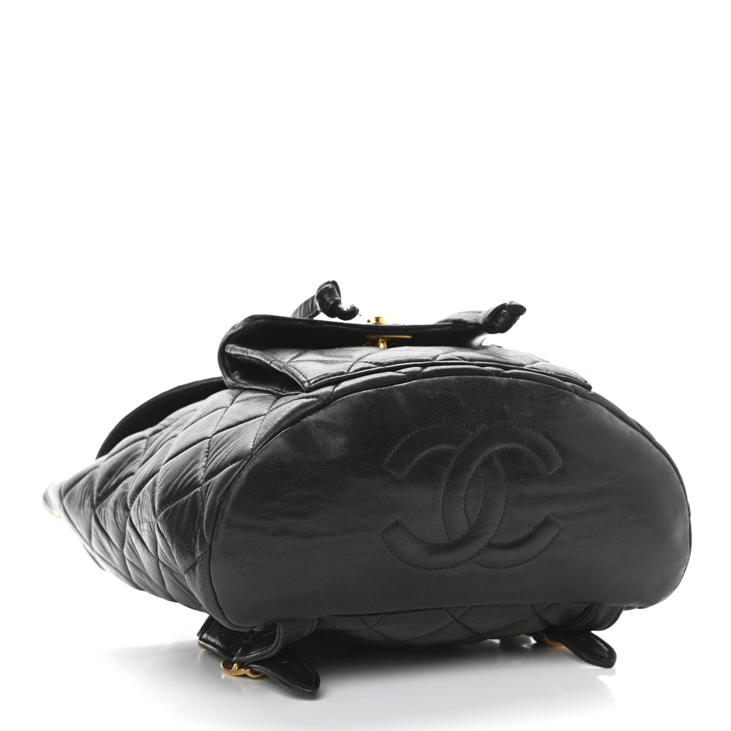 Chanel Lambskin Quilted Backpack Black 3 of 10