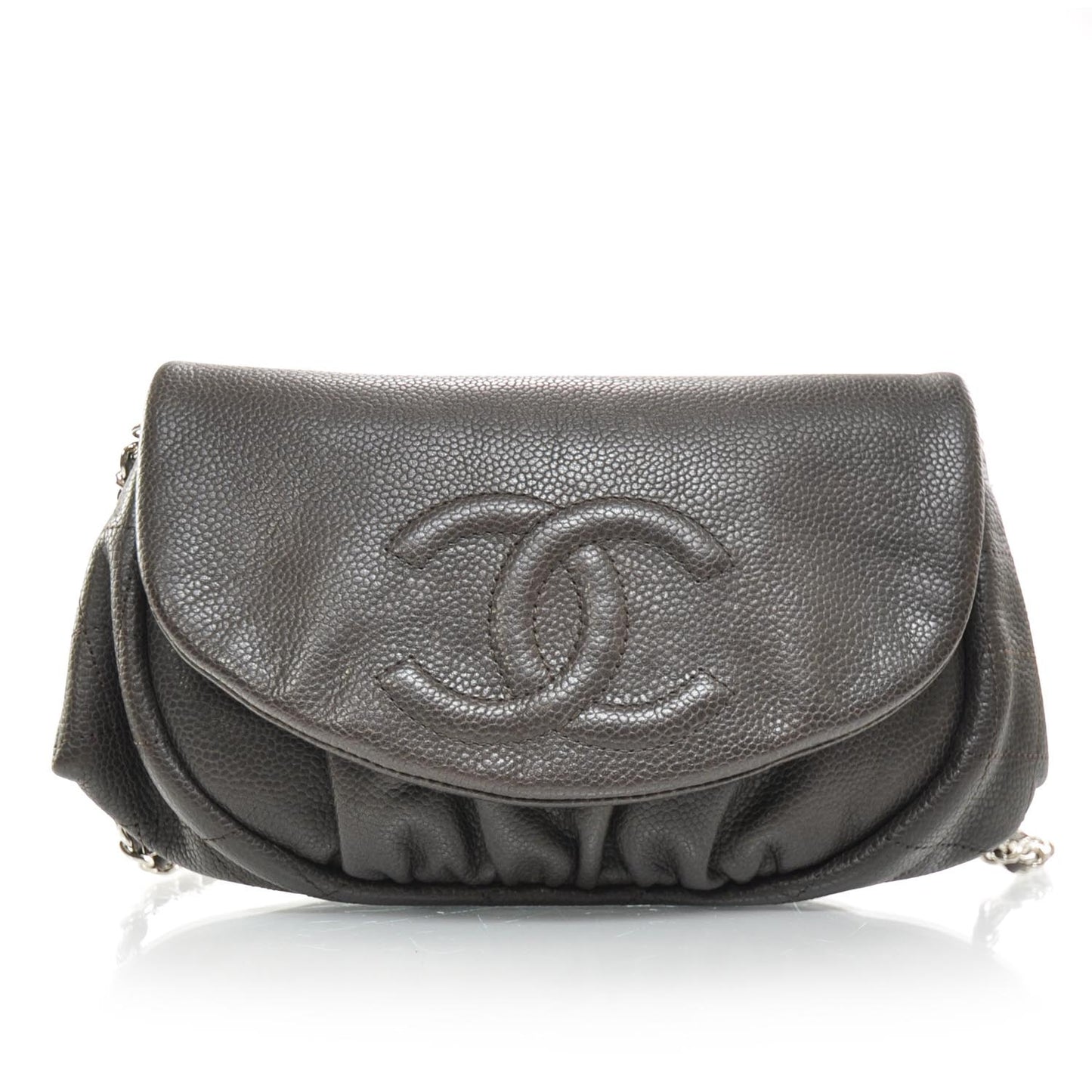Caviar Half Moon Wallet On Chain WOC Dark Brown