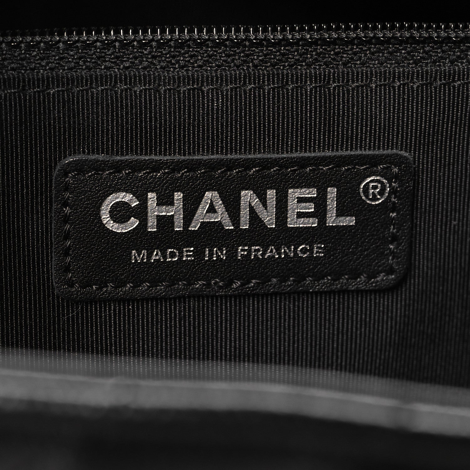 Chanel Caviar Chevron Quilted Large Shopping Tote Black 6 of 11