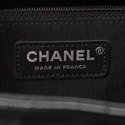 Chanel Caviar Chevron Quilted Large Shopping Tote Black 6 of 11