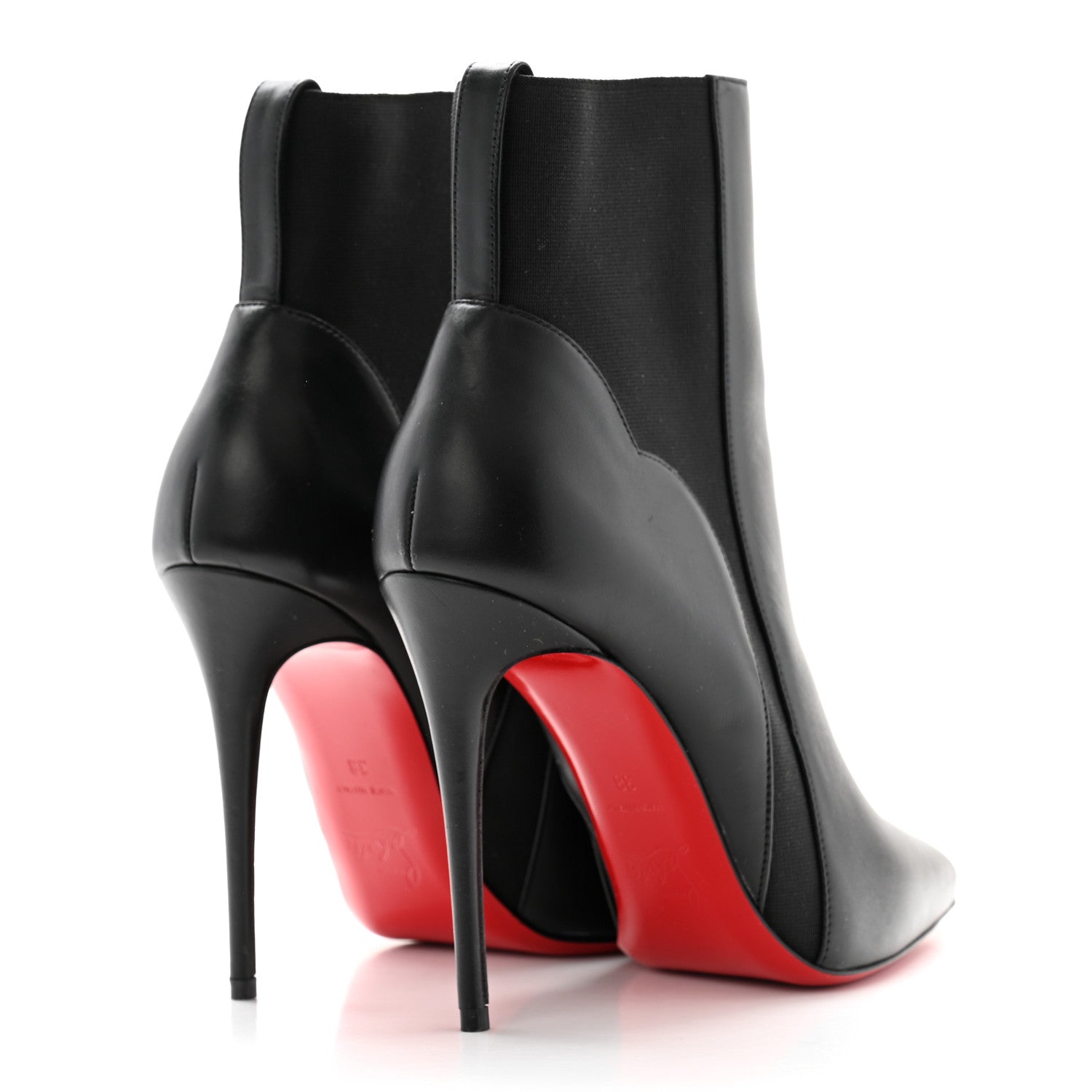 Christian Louboutin Calfskin Chelsea Chick 100 Stiletto Boots 38 Black 4 of 7
