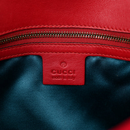 Gucci Velvet Matelasse Medium GG Marmont Shoulder Bag Hibiscus Red 6 of 14