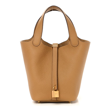 Hermes Taurillon Clemence Picotin Lock 18 PM Biscuit 1 of 11