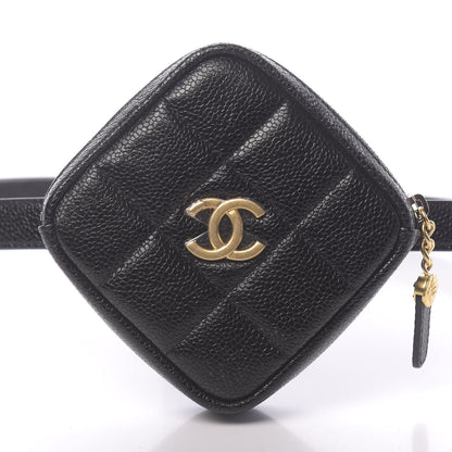 Chanel Caviar Quilted Coin Purse Belt Bag Black 10 of 11