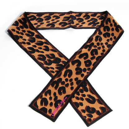 Louis Vuitton Silk Leopard Bandeau Scarf Marron 1 of 5