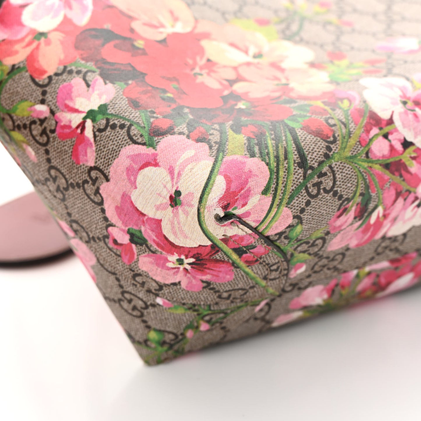 GG Supreme Monogram Blooms Medium Reversible Tote Beige Multicolor Dry Rose