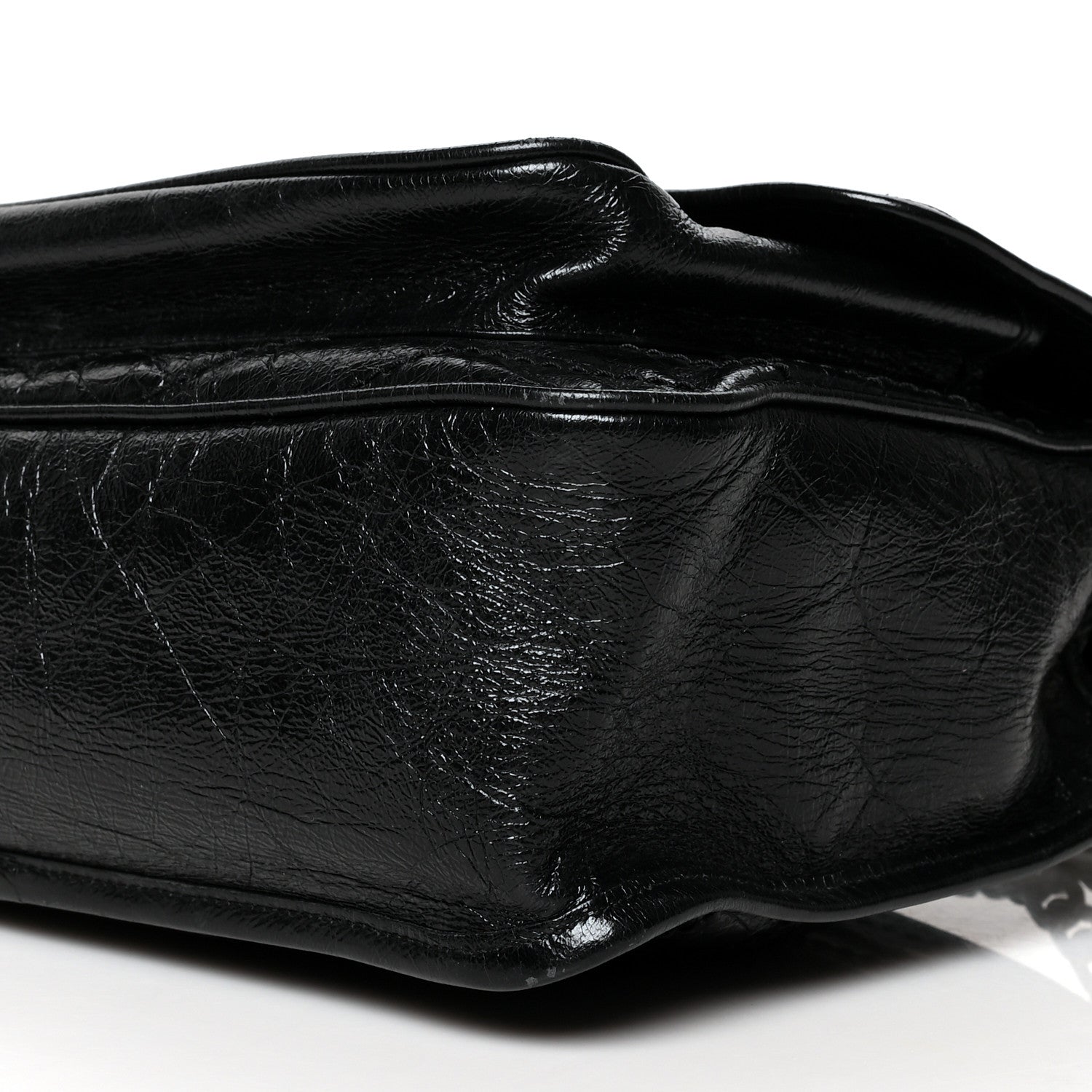 Saint Laurent Crinkled Calfskin Matelasse Monogram Medium Niki Chain Satchel Black 10 of 10