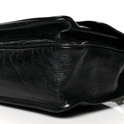 Saint Laurent Crinkled Calfskin Matelasse Monogram Medium Niki Chain Satchel Black 10 of 10