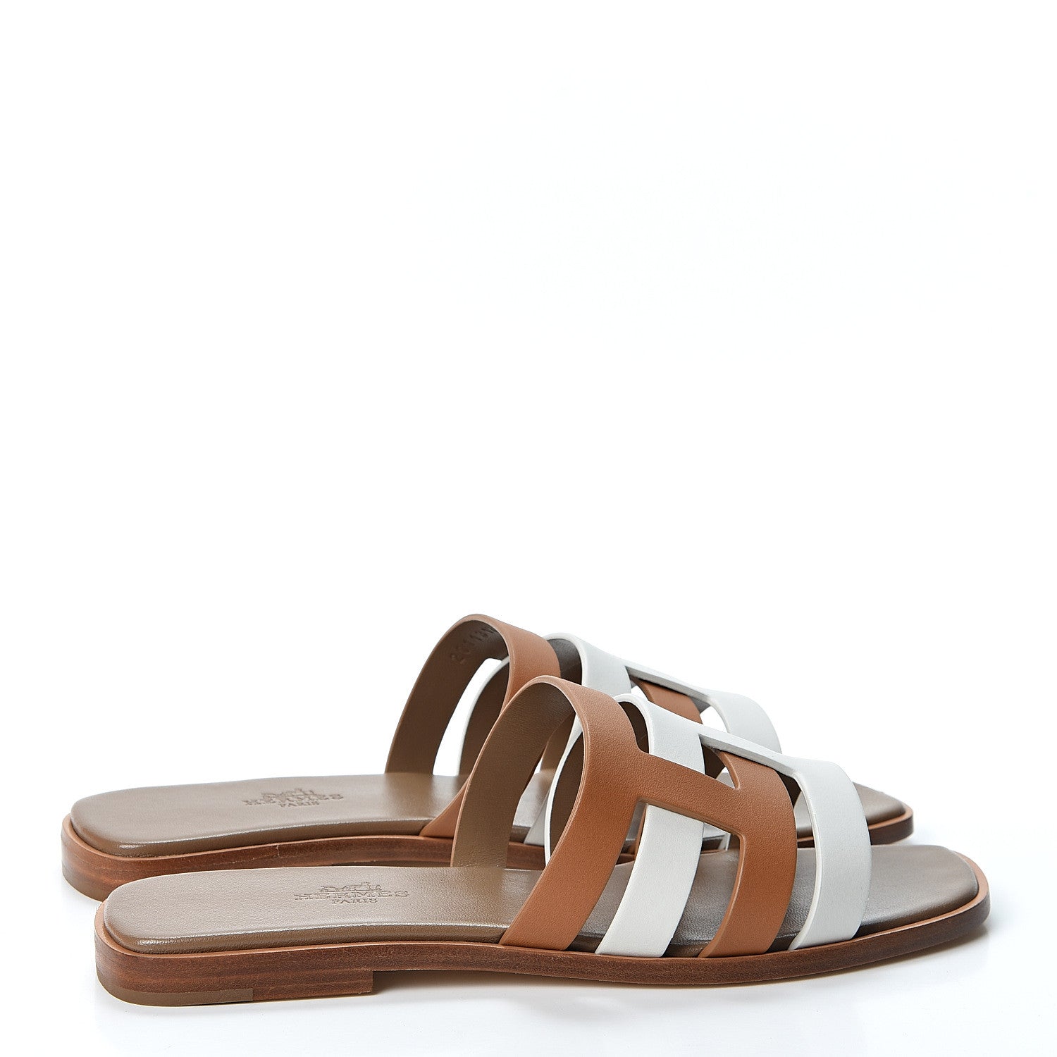 Hermes Calfskin Amore Sandals 37 White Natural 5 of 11