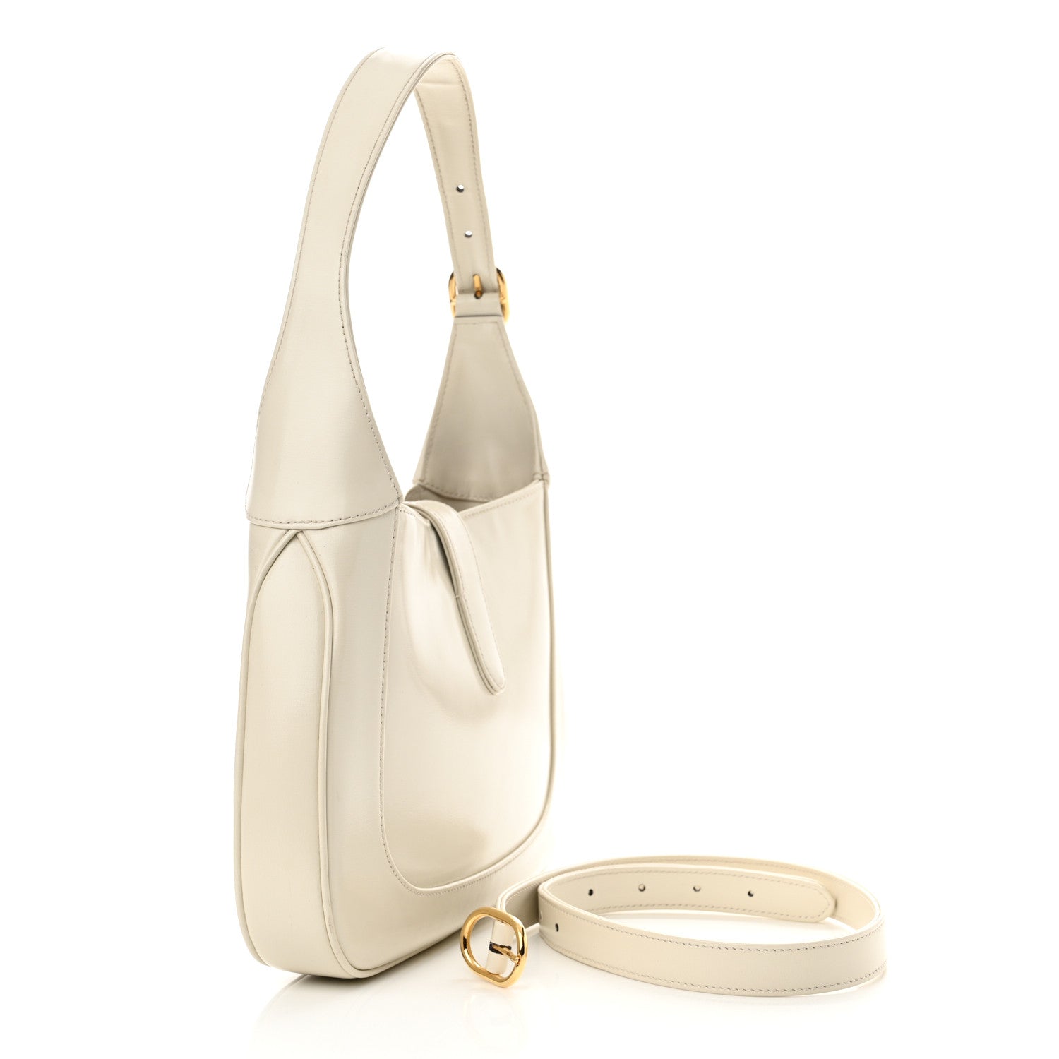 Gucci Boarded Dyana Lux Calfskin Small Jackie 1961 Hobo Mystic White 3 of 14