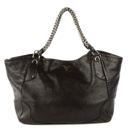 Prada Cervo Lux Chain Shoulder Bag Ebano 1 of 11