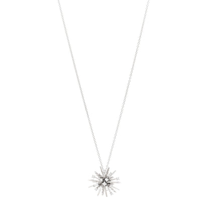David Yurman 18K White Gold Diamond Small Supernova Pendant Necklace 1 of 4