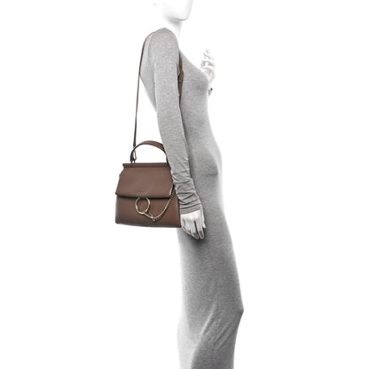 Chloe Calfskin Medium Faye Top Handle Bag Desert Taupe 2 of 12