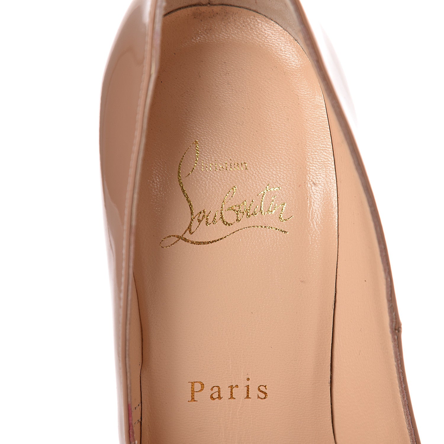 Christian Louboutin Patent Bianca 140 Pumps 36 Nude 7 of 12