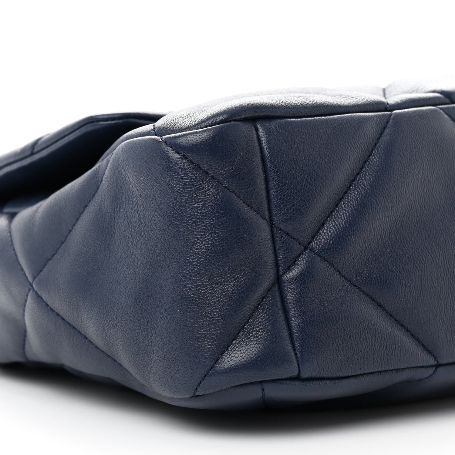 Chanel Lambskin Quilted Large Chanel 19 Flap Navy Blue 9 of 12