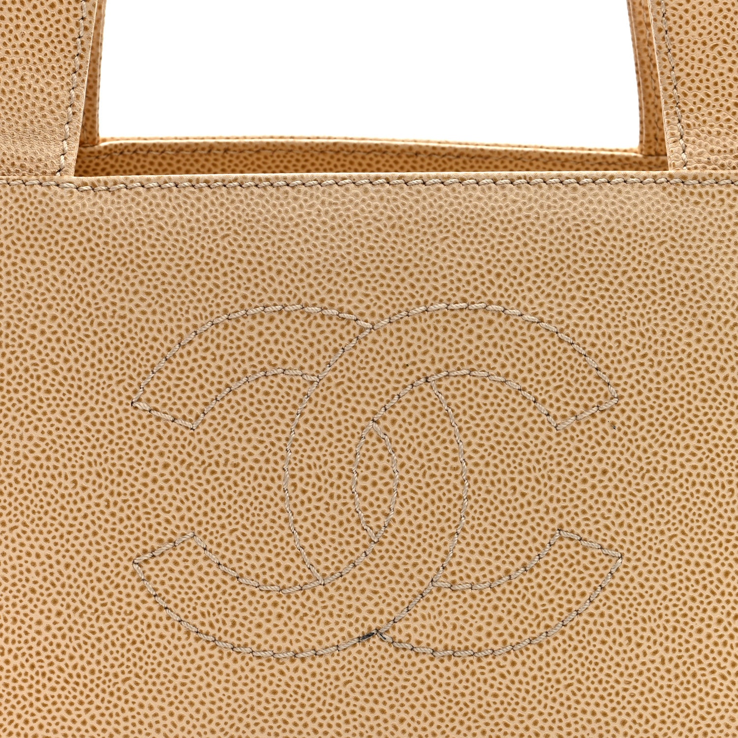 Chanel Caviar CC Shoulder Bag Beige 8 of 10