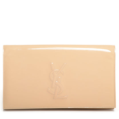 Saint Laurent Patent Belle de Jour Large Clutch Nude 1 of 7