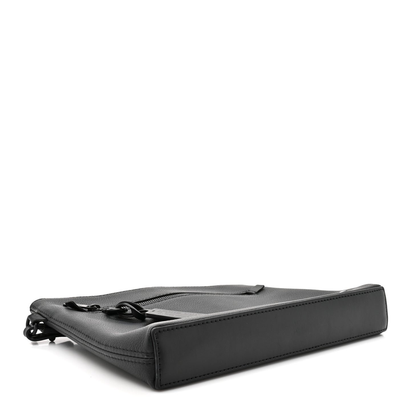 Grained Calfskin Aerogram Takeoff Pouch Black