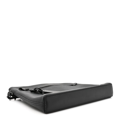 Louis Vuitton Grained Calfskin Aerogram Takeoff Pouch Black 4 of 11
