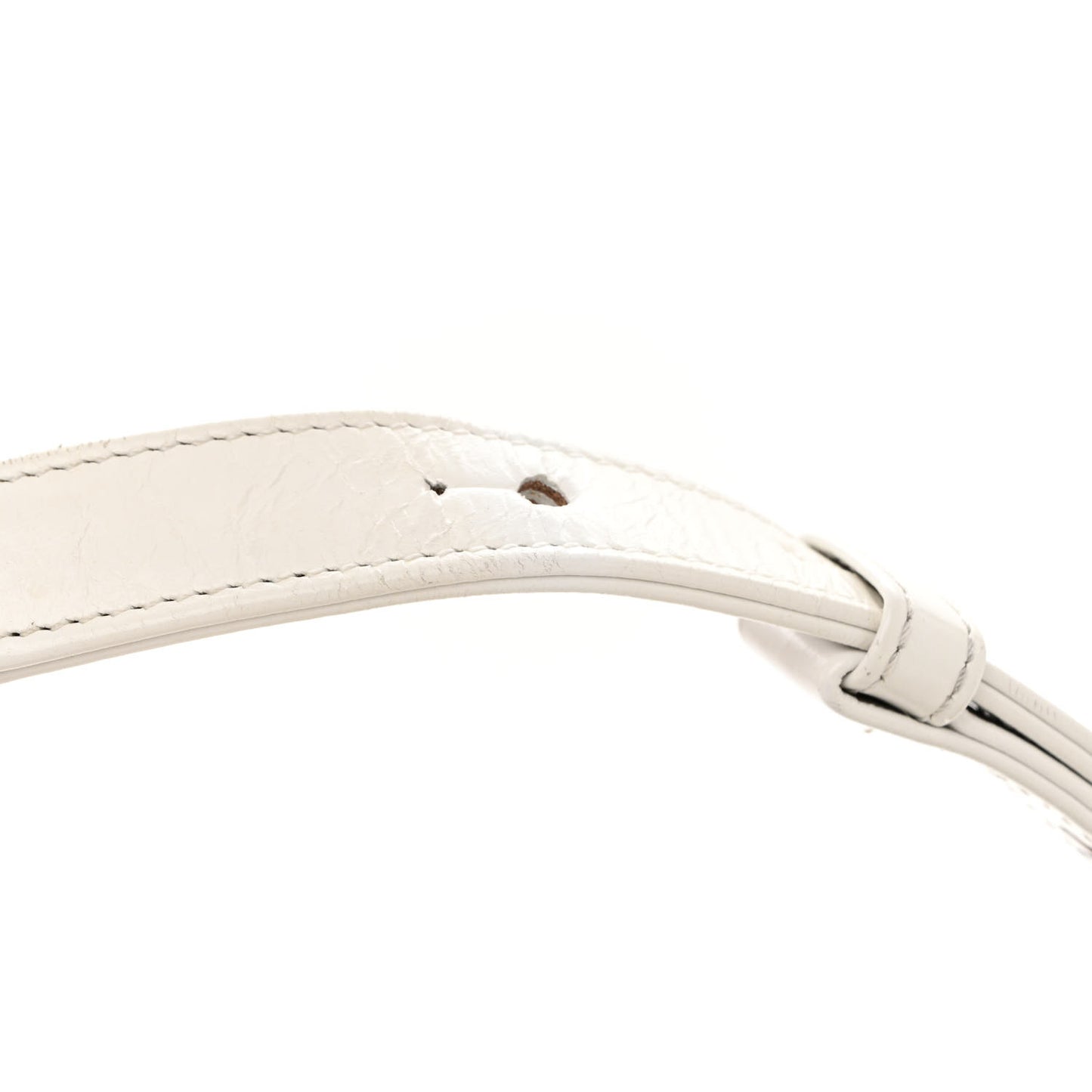 Aged Calfskin Quilted Small Gabrielle Hobo White
