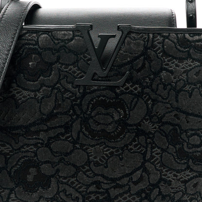 Louis Vuitton Velvet Dentelle Embroidery Capucines BB Black 7 of 9