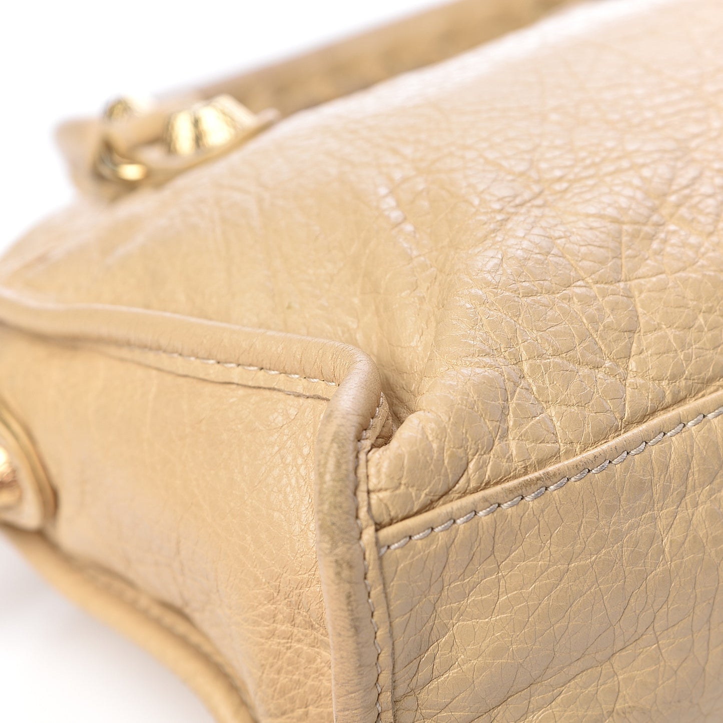 Agneau Giant 12 Gold Hardware Mini City Beige Oryx