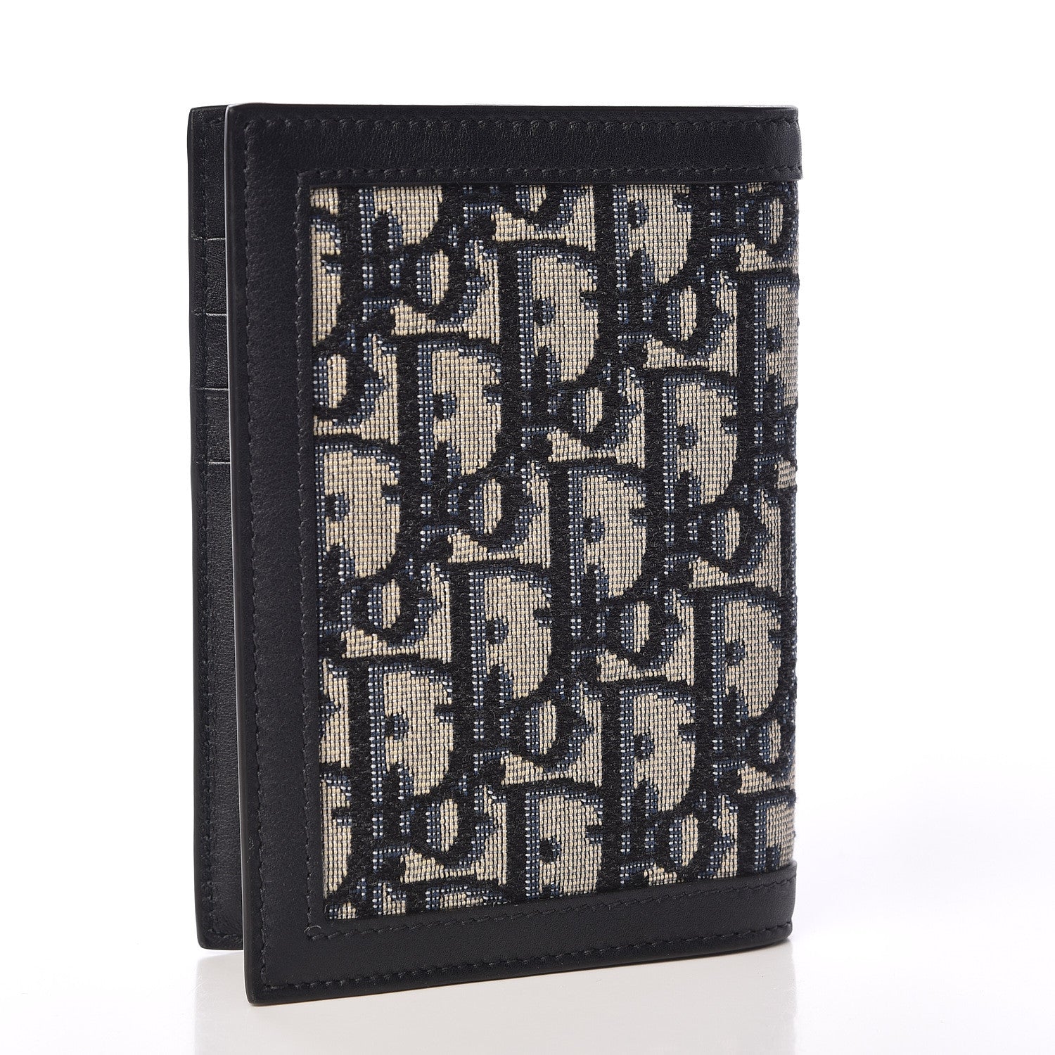 Christian Dior Calfskin Oblique Passport Holder Blue 3 of 7