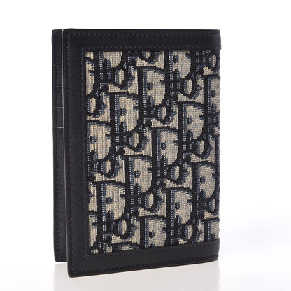 Christian Dior Calfskin Oblique Passport Holder Blue 3 of 7