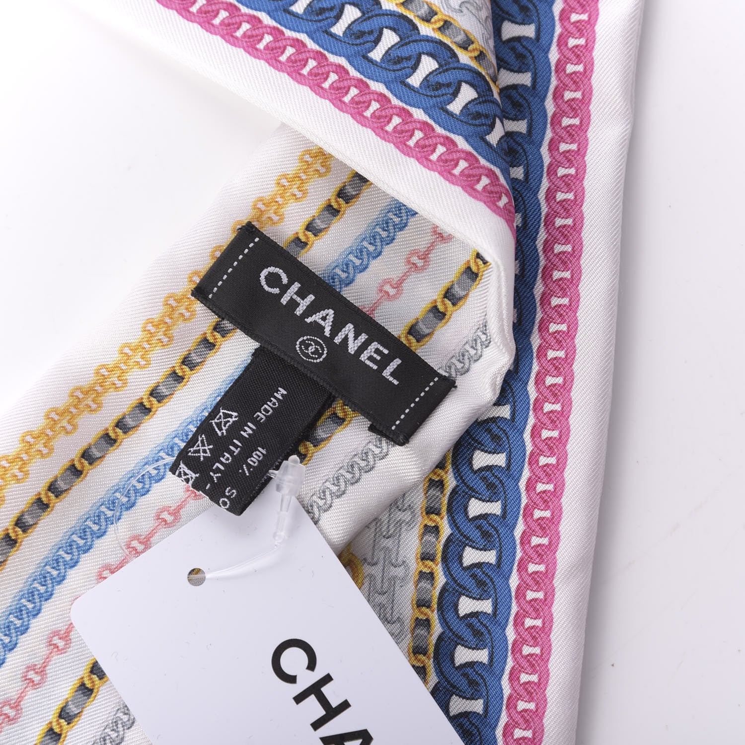 Chanel Silk Chain CC Slim Bandeau Scarf Multicolor 3 of 5