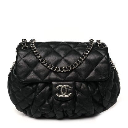 Chanel Washed Lambskin Quilted Large Chain Around Flap Black 1 of 10