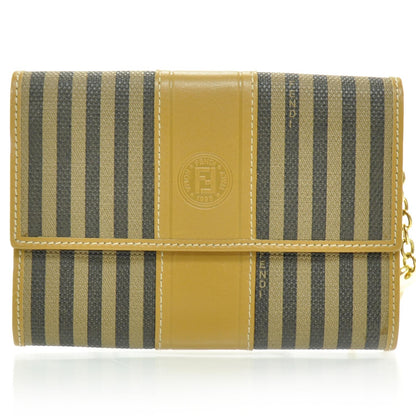 Fendi Vintage Canvas Striped Coin Pouch Key Case 1 of 8