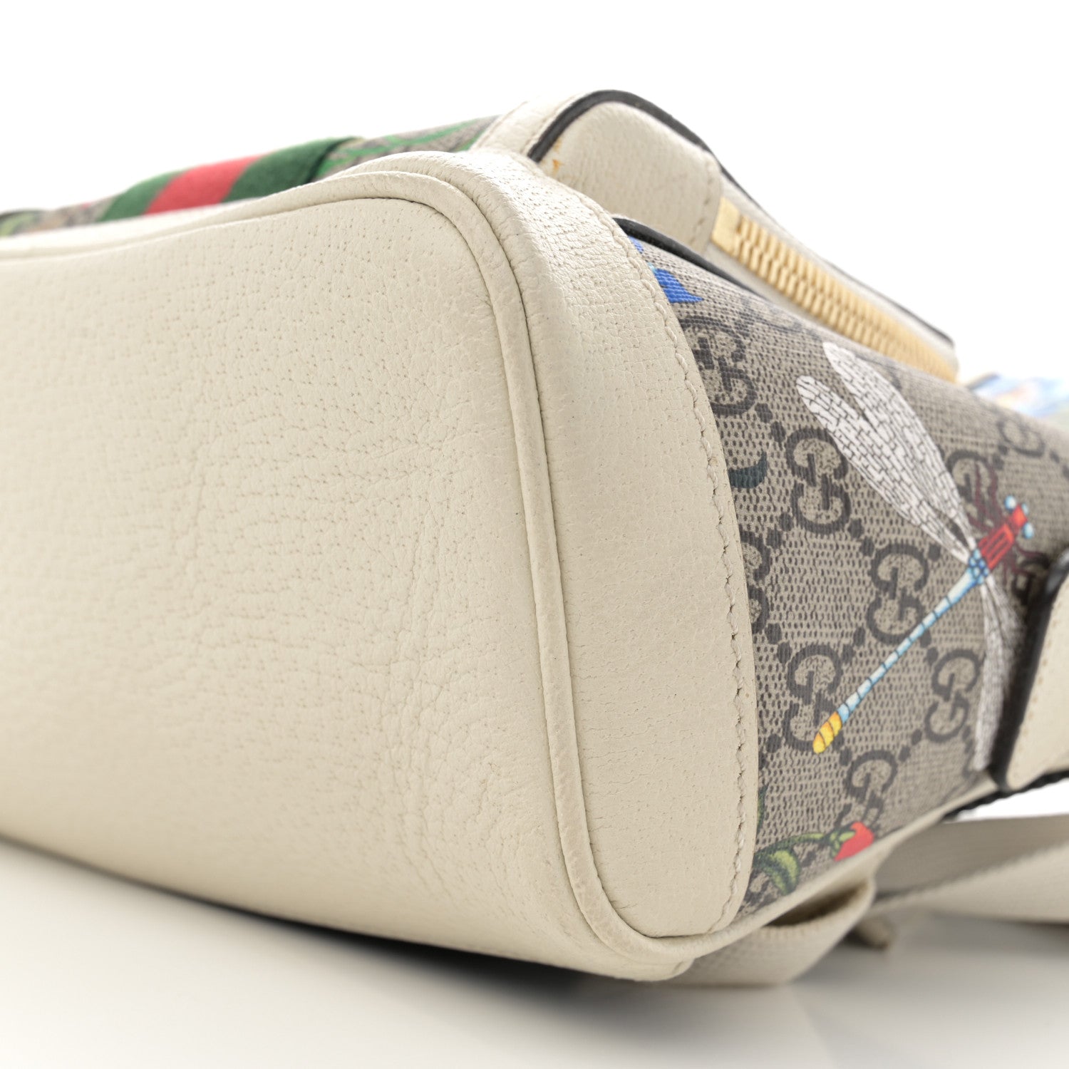 Gucci GG Supreme Monogram Flora Web Small Ophidia Day Backpack White 10 of 11