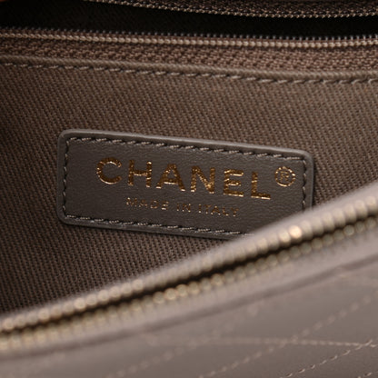 Chanel Shiny Calfskin Goatskin Quilted Small Coco Curve Messenger Flap Grey 6 of 10