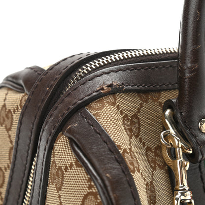 Gucci Monogram Vintage Web Small Boston Dark Brown 13 of 17