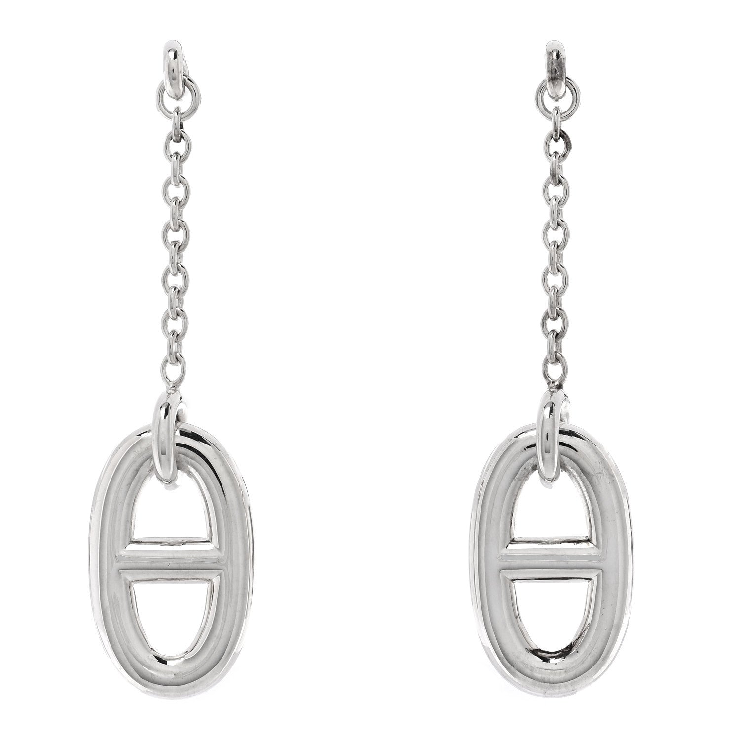 Hermes Sterling Silver Farandole Drop Earrings 1 of 6