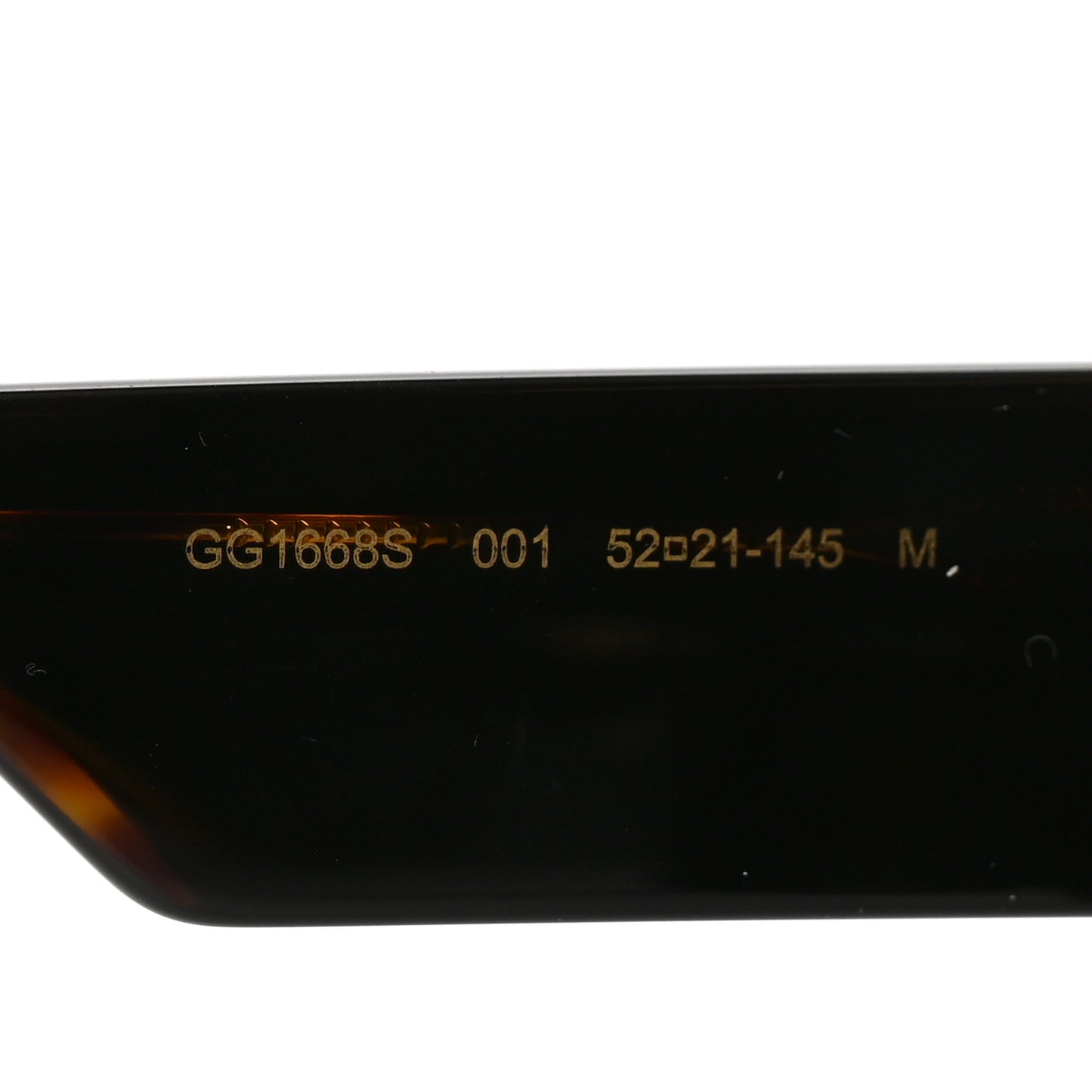 Acetate Square Frame Sunglasses GG1668S Black Tortoise