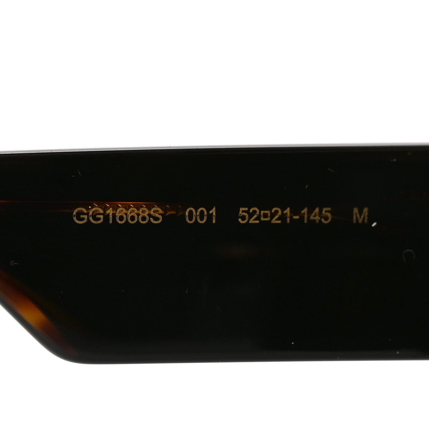 Gucci Acetate Square Frame Sunglasses GG1668S Black Tortoise 6 of 6