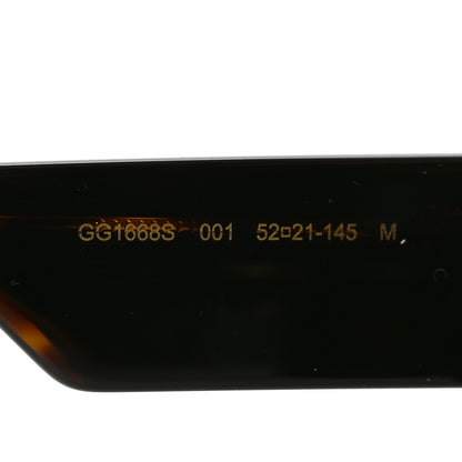 Gucci Acetate Square Frame Sunglasses GG1668S Black Tortoise 6 of 6