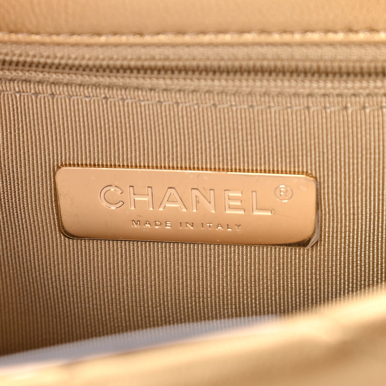 Chanel Metallic Goatskin Quilted Medium Chanel 19 Flap Gold 6 of 12