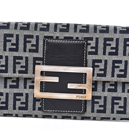 Fendi Zucchino Forever Continental Wallet Navy 6 of 11