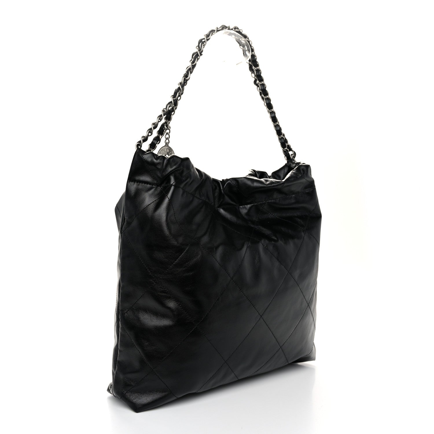 Chanel Shiny Calfskin Quilted Chanel 22 Black 4 of 11