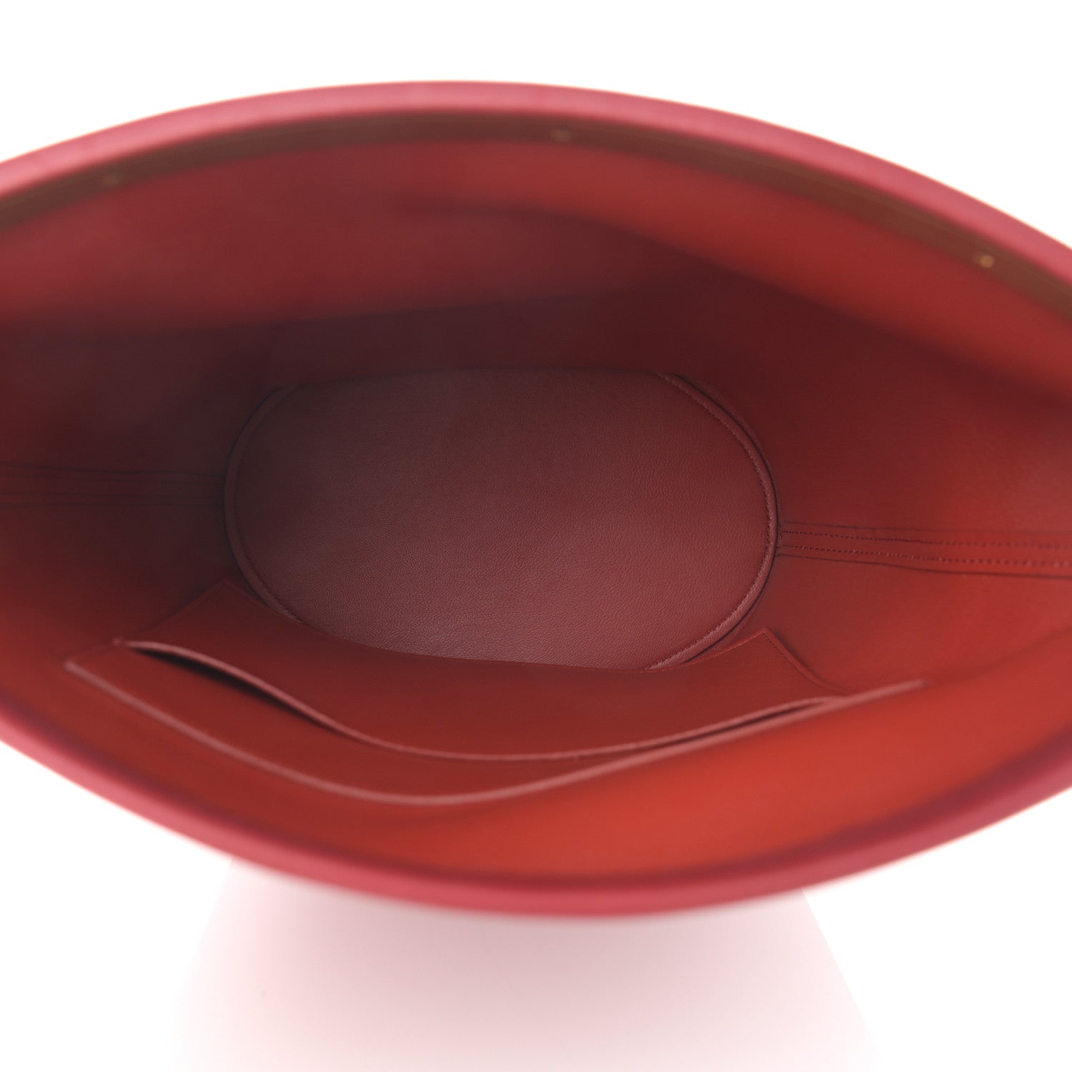 Celine Smooth Calfskin Clasp Bucket Bag Red 5 of 15