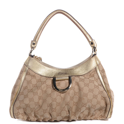 Gucci Monogram Medium D Gold Hobo Metallic Gold 1 of 8