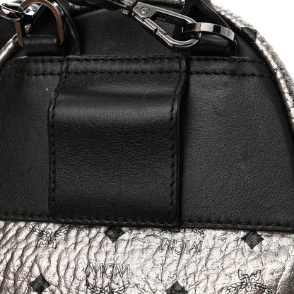 MCM Metallic Visetos Studded X-Mini Bebe Boo Backpack Silver 12 of 12